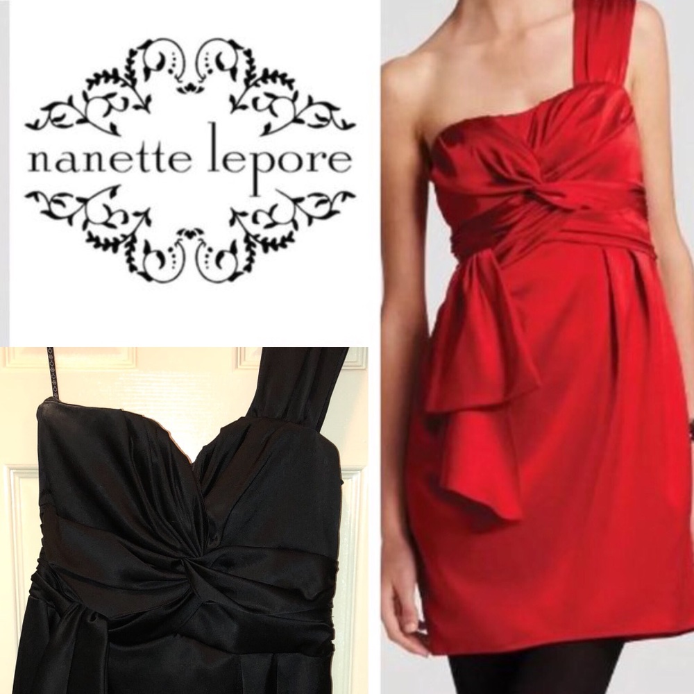 BLACK marocain Nanette lepore dress sz 8